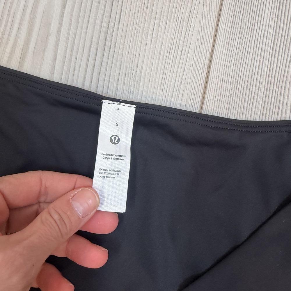 NWT‎ Lululemon X Peloton Everlux V-neck Long Sleeve Bra Cropped Top Large Black - Picture 4 of 9